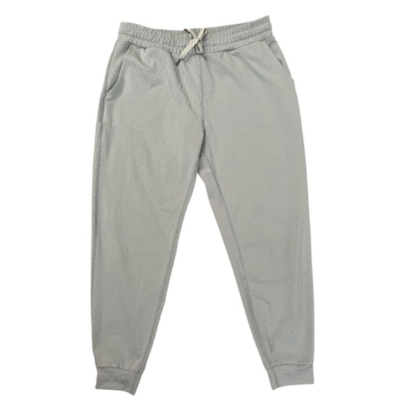 NWOT Lux Ribbed Performance Joggers Gray Size Small Premium Athleisure Wear 24” - Picture 2 of 7